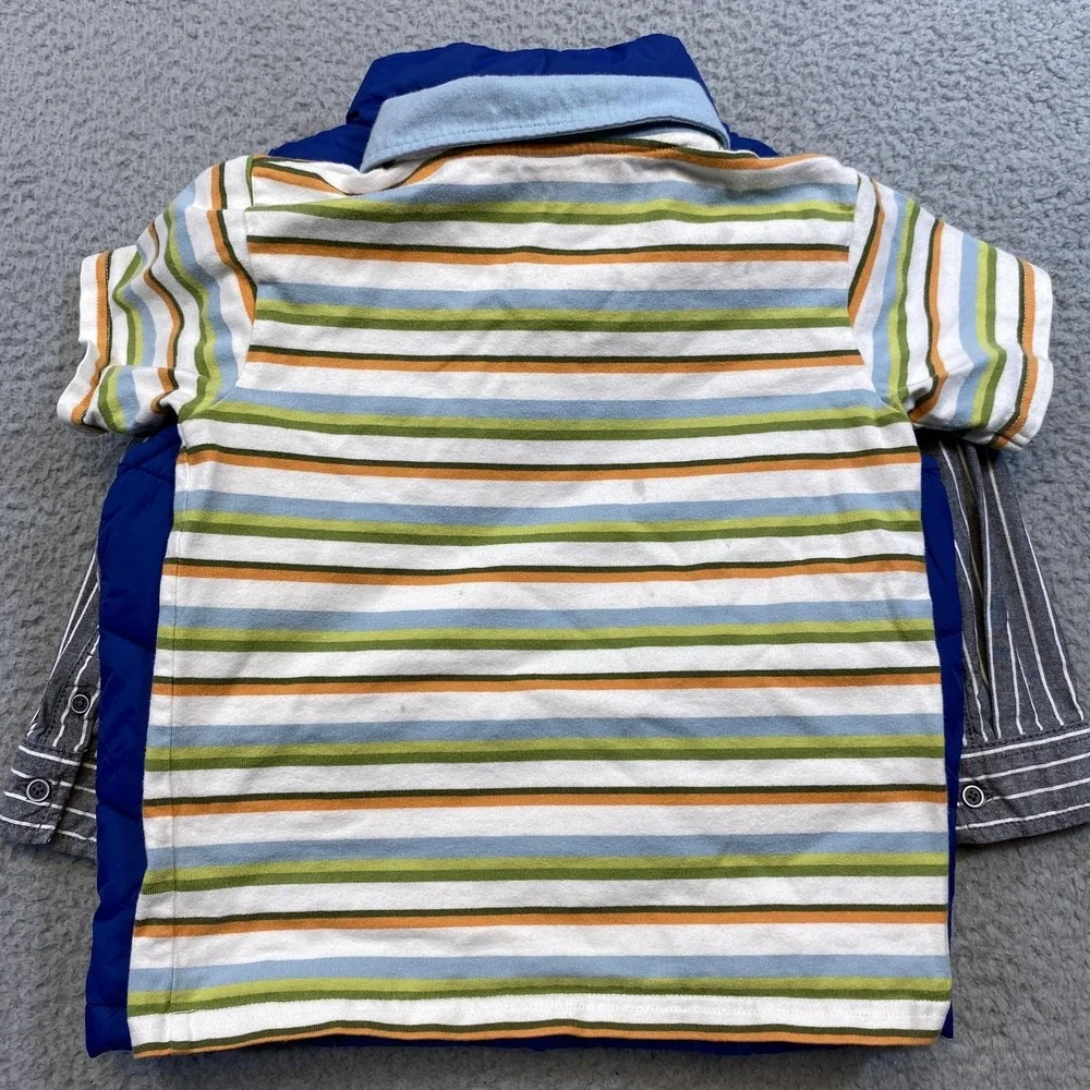 Gymboree Outfit Lot Boys 3T Puffer Vest Shirt Hoodie Sweater Polo Monkey Striped